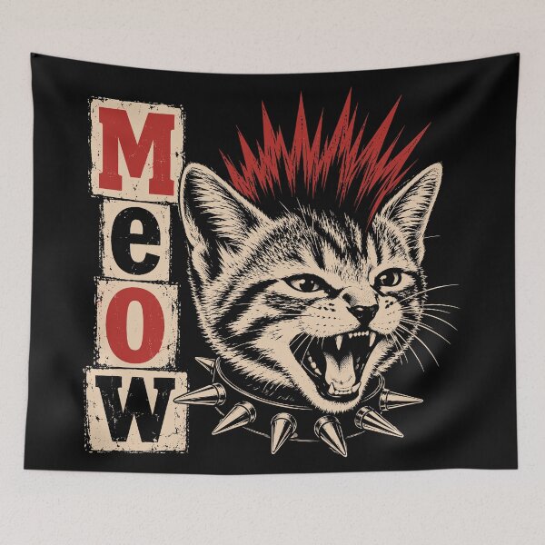 Item preview, Funny Punk Cat Rock And Roll Cat designed and sold by WemmaW.