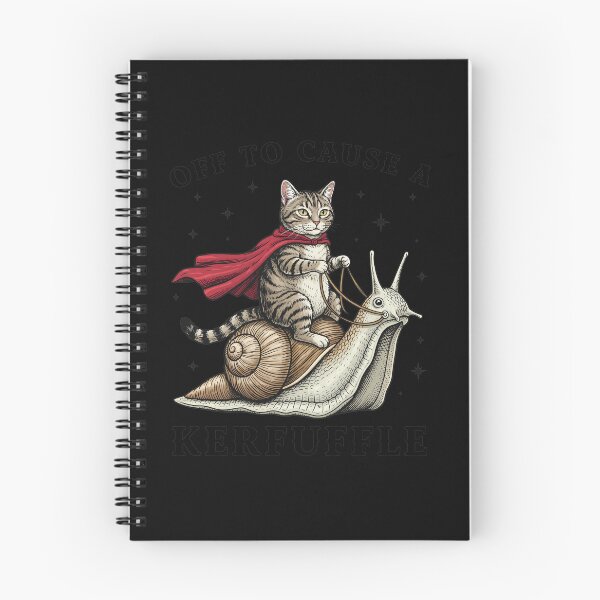 Item preview, Cat Riding Snail Off To Cause A Kerfuffle designed and sold by BlossomieStore.