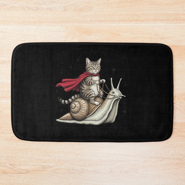 Item preview, Cat Riding Snail Off To Cause A Kerfuffle designed and sold by BlossomieStore.