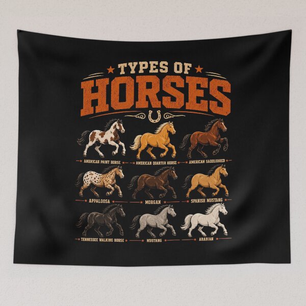 Item preview, Types of Horses Vintage Graphic Design designed and sold by rafaeltto.