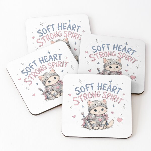 Item preview, Soft Heart Strong Spirit Cat Knight designed and sold by Mystic & Celestial Art.