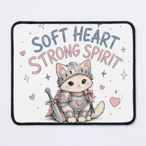 Item preview, Soft Heart Strong Spirit Cat Knight designed and sold by Mystic & Celestial Art.