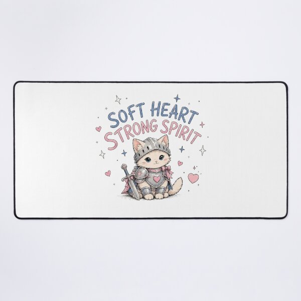 Item preview, Soft Heart Strong Spirit Cat Knight designed and sold by Mystic & Celestial Art.