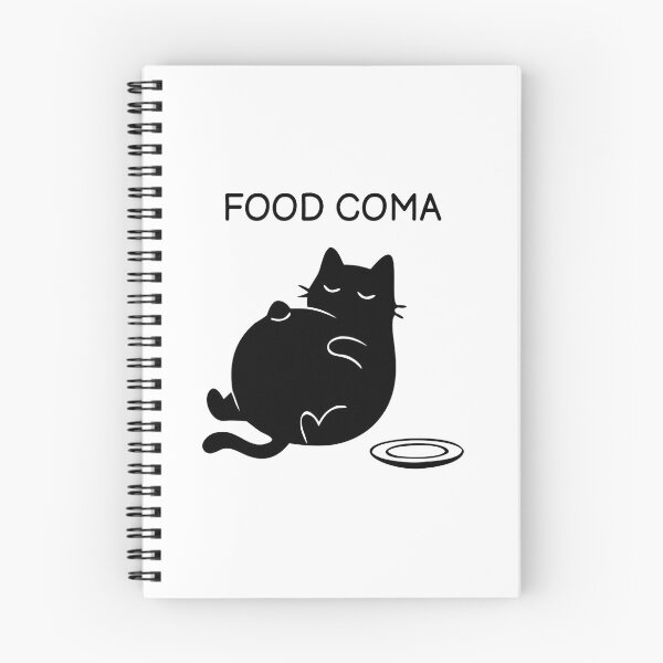 Item preview, Food Eat Funny Black Cat Overeating Chubby Kitten Design designed and sold by FuegoandNox.