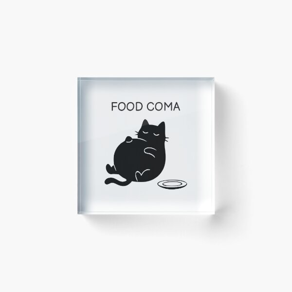 Item preview, Food Eat Funny Black Cat Overeating Chubby Kitten Design designed and sold by FuegoandNox.
