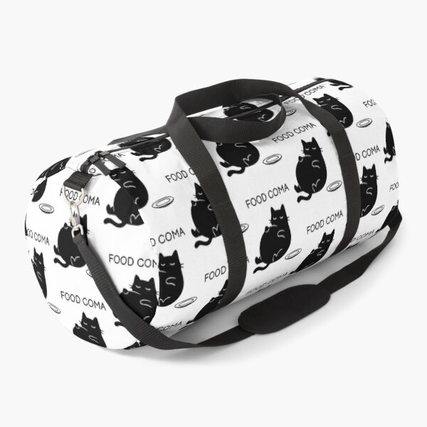 Item preview, Food Eat Funny Black Cat Overeating Chubby Kitten Design designed and sold by FuegoandNox.