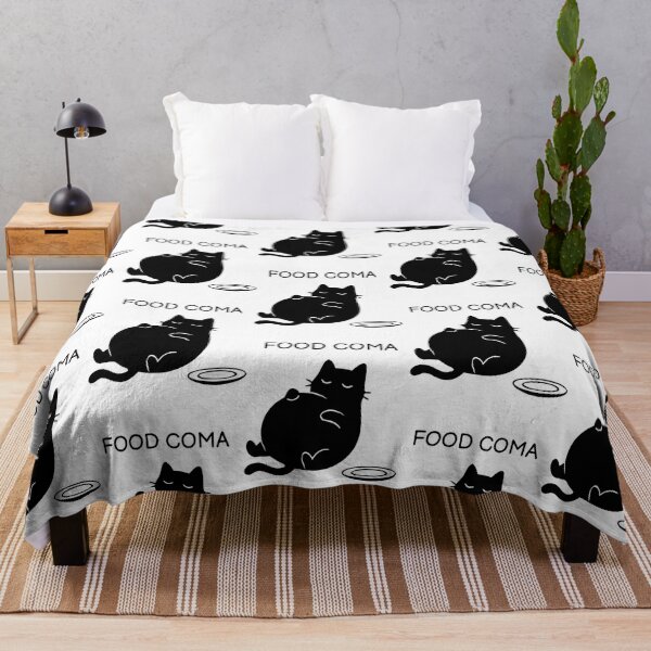 Item preview, Food Eat Funny Black Cat Overeating Chubby Kitten Design designed and sold by FuegoandNox.