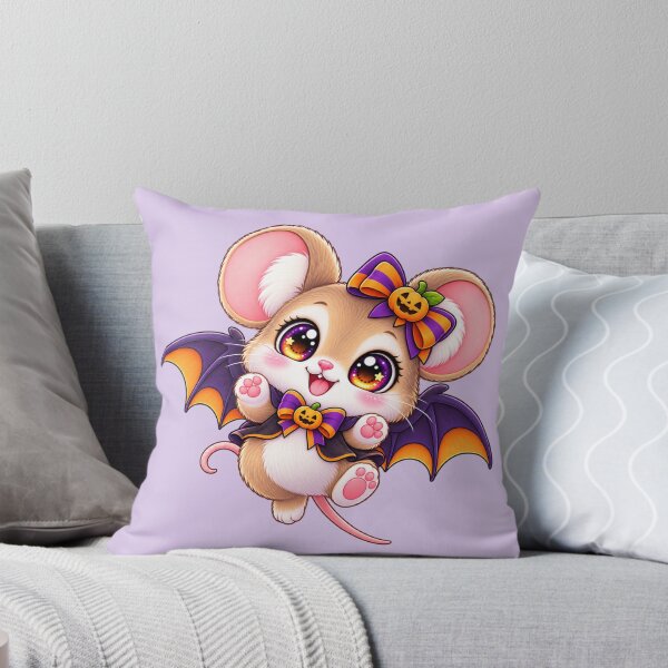 Item preview, Kawaii Field Mouse Bat Wings Sticker Art – Cute Chibi Halloween Print designed and sold by MagicMakerPh.