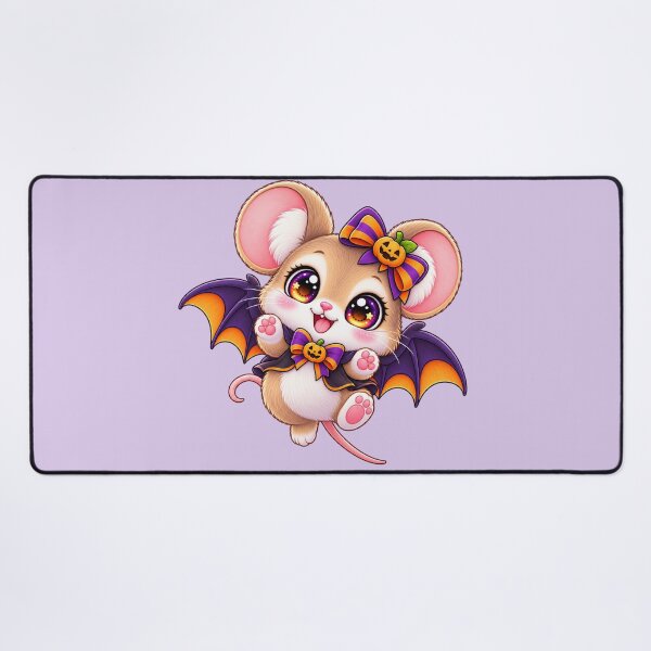Item preview, Kawaii Field Mouse Bat Wings Sticker Art – Cute Chibi Halloween Print designed and sold by MagicMakerPh.