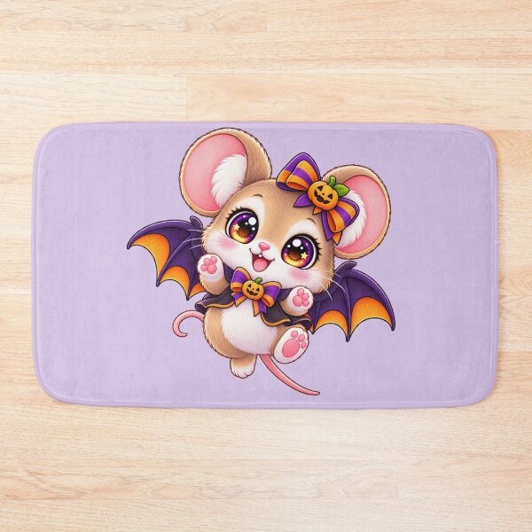 Item preview, Kawaii Field Mouse Bat Wings Sticker Art – Cute Chibi Halloween Print designed and sold by MagicMakerPh.