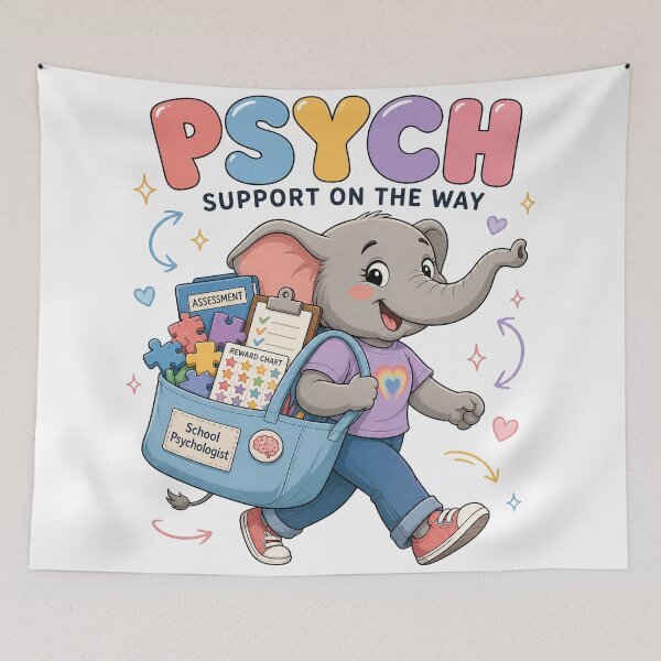 Item preview, School Psychologist Elephant Support  designed and sold by MOCH- ART.