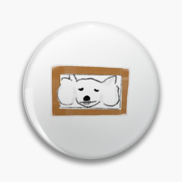 Item preview, Cute White Dog In Frame Doodle designed and sold by raun.draw.