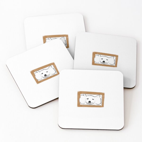 Item preview, Cute White Dog In Frame Doodle designed and sold by raun.draw.