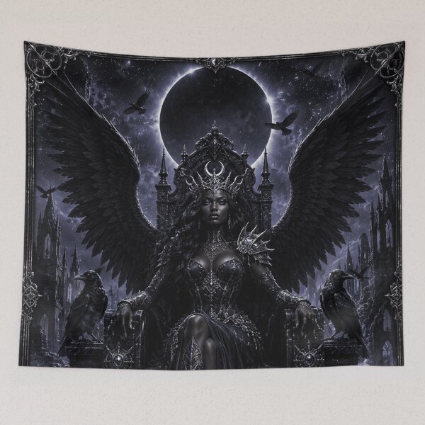 Item preview, Queen of the Midnight Wings – Dark Angel Fantasy designed and sold by i-corp.