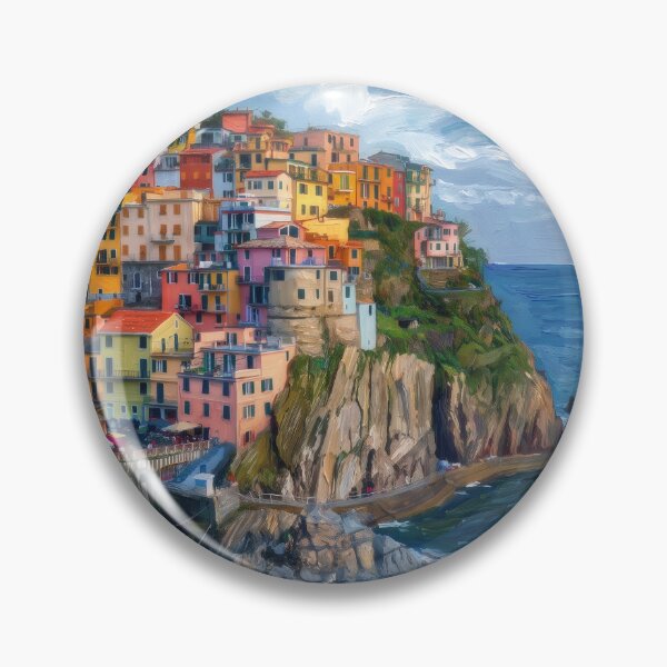 Item preview, Manarola Coastal Harbor  designed and sold by RedPeaStudio.