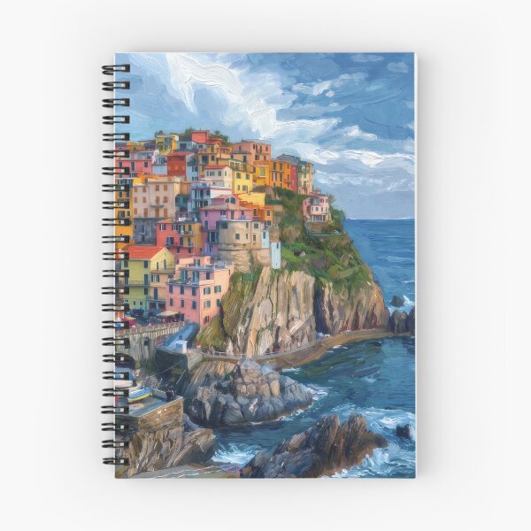 Item preview, Manarola Coastal Harbor  designed and sold by RedPeaStudio.