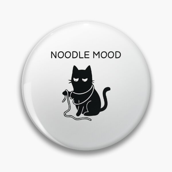 Item preview, Noodle Mood Funny Black Cat Lazy Cozy Slacker Art designed and sold by FuegoandNox.