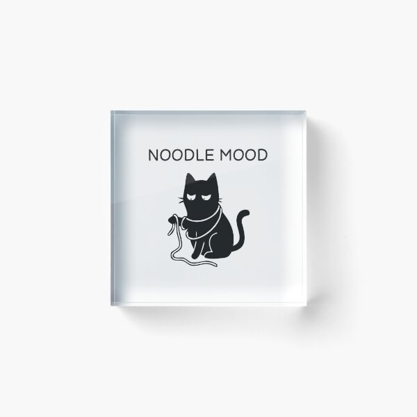 Item preview, Noodle Mood Funny Black Cat Lazy Cozy Slacker Art designed and sold by FuegoandNox.