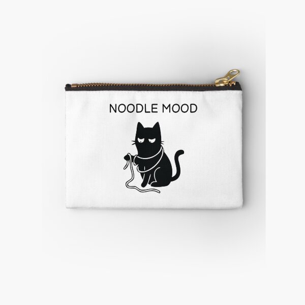 Item preview, Noodle Mood Funny Black Cat Lazy Cozy Slacker Art designed and sold by FuegoandNox.