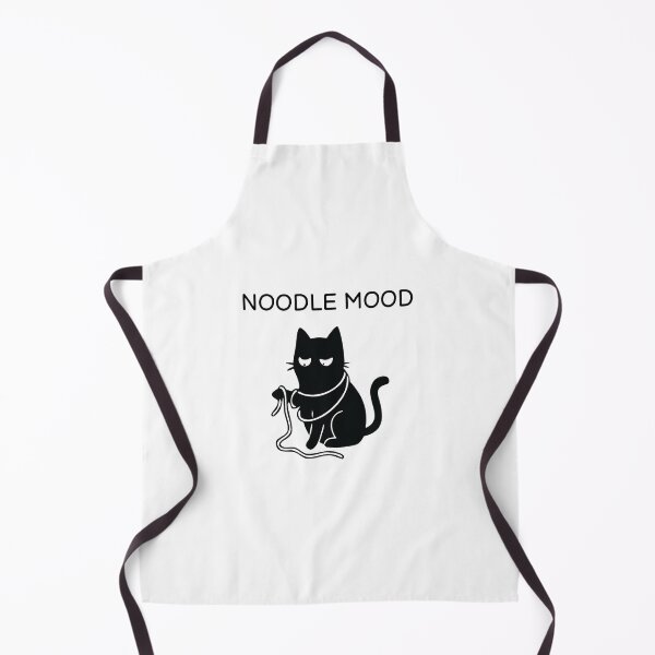 Item preview, Noodle Mood Funny Black Cat Lazy Cozy Slacker Art designed and sold by FuegoandNox.