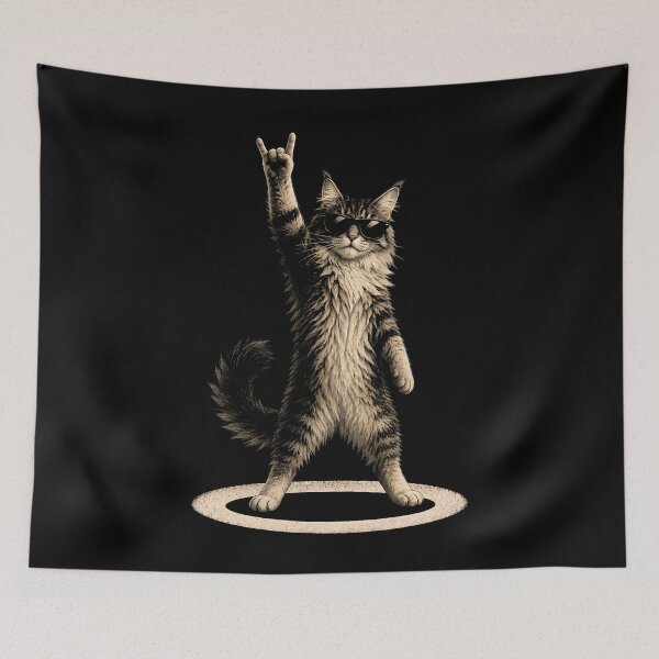 Item preview, Cool cat rocking out in sunglasses designed and sold by rafaeltto.