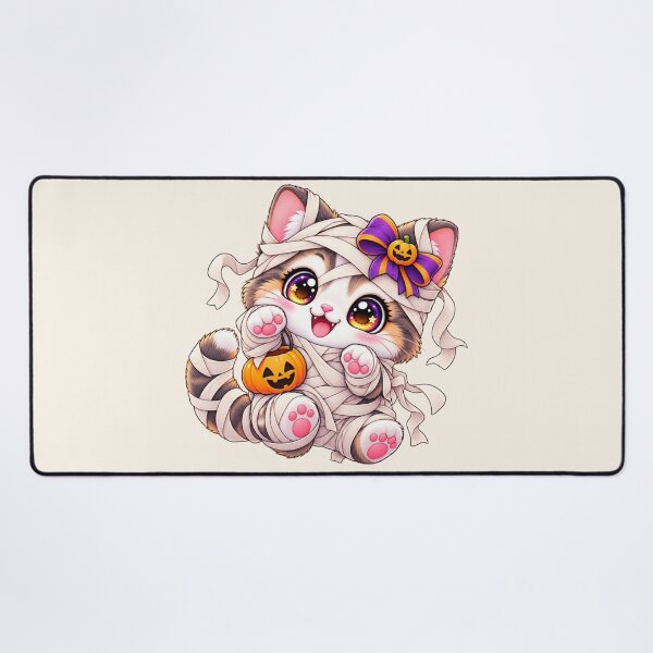 Item preview, Kawaii Mummy Cat Sticker Art – Cute Chibi Halloween Illustration designed and sold by MagicMakerPh.
