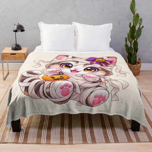Item preview, Kawaii Mummy Cat Sticker Art – Cute Chibi Halloween Illustration designed and sold by MagicMakerPh.