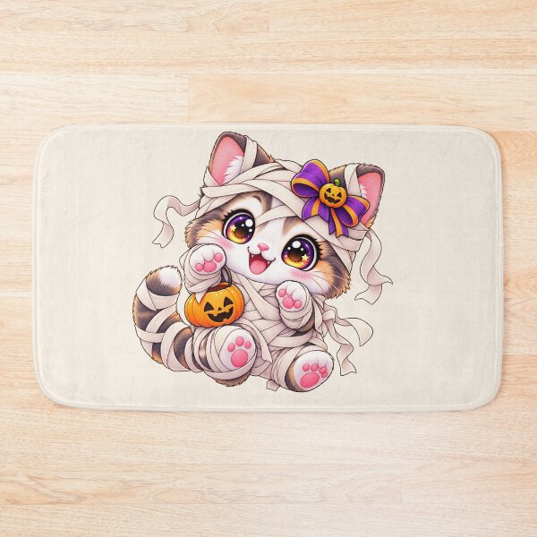 Item preview, Kawaii Mummy Cat Sticker Art – Cute Chibi Halloween Illustration designed and sold by MagicMakerPh.