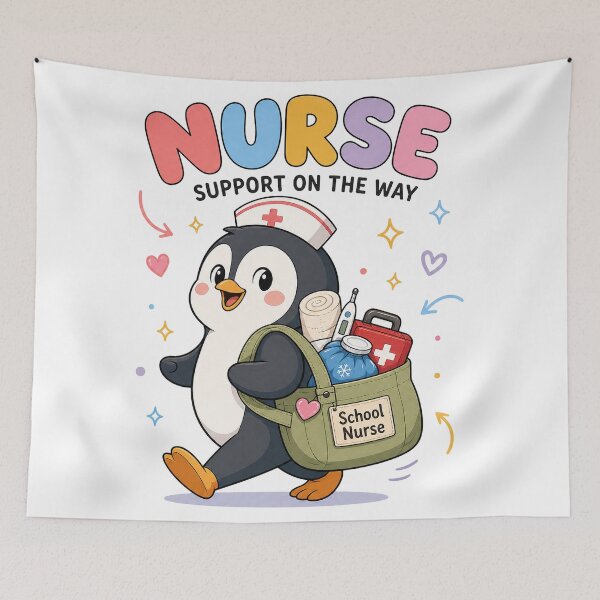Item preview, School Nurse Penguin Support  designed and sold by MOCH- ART.