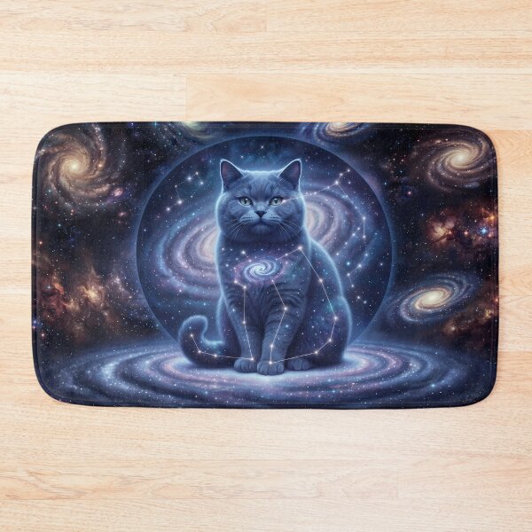 Item preview, Cosmic British Shorthair: Nebula Cheshire & Silver Galaxy Philosopher designed and sold by SOOstudio73.