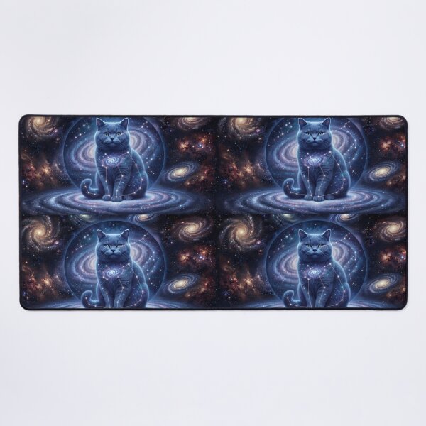 Item preview, Cosmic British Shorthair: Nebula Cheshire & Silver Galaxy Philosopher designed and sold by SOOstudio73.