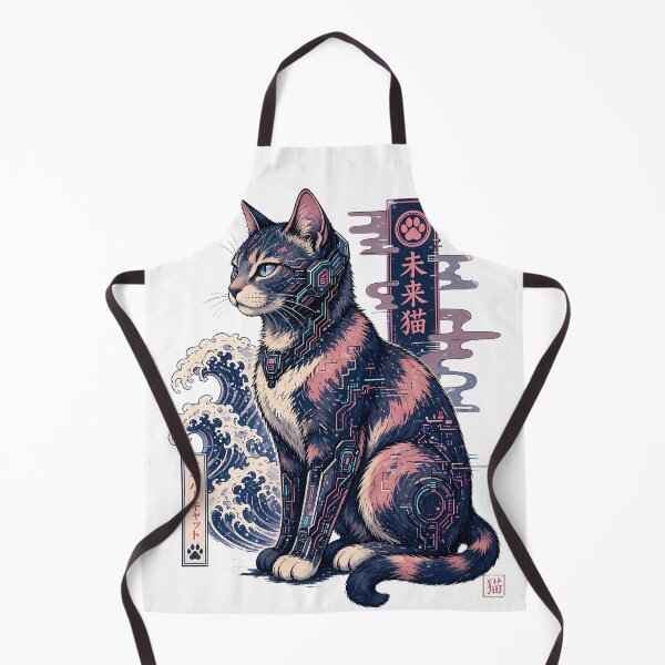 Item preview, Cyberpunk Calico Cat Japanese Great Wave designed and sold by aigcx.