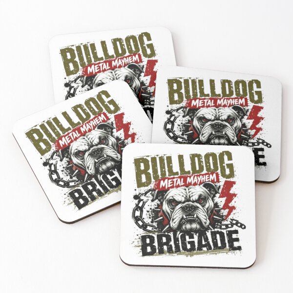 Item preview, Bulldog Metal Mayhem Brigade Dog Lover Metalhead Rocker Pet Owner designed and sold by Star3NowForMe.