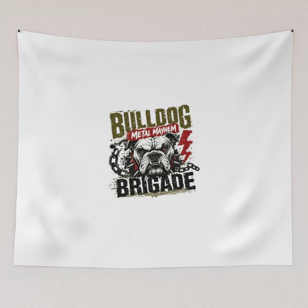 Item preview, Bulldog Metal Mayhem Brigade Dog Lover Metalhead Rocker Pet Owner designed and sold by Star3NowForMe.