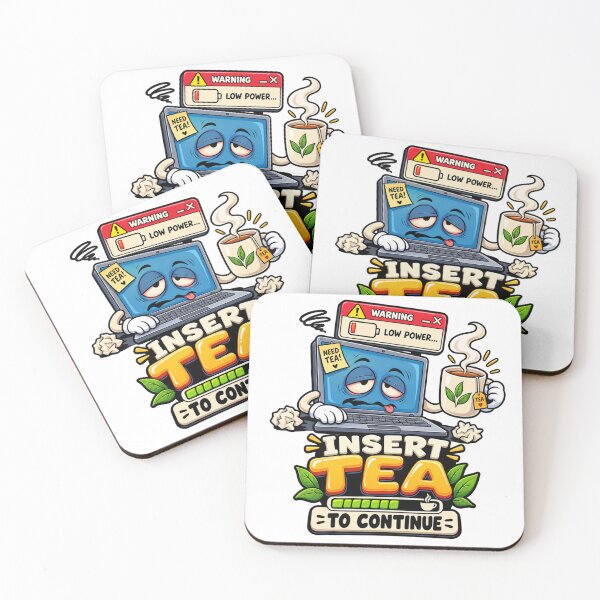 Item preview, Funny Low Battery Laptop Needs Tea Design designed and sold by AleksKos.