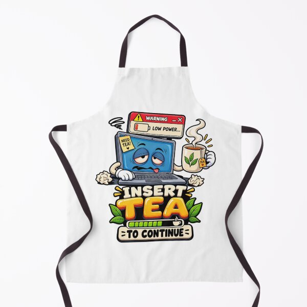 Item preview, Funny Low Battery Laptop Needs Tea Design designed and sold by AleksKos.