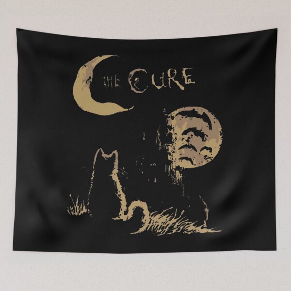 Item preview, The Cure - Cat and Moon T-Shirt designed and sold by ScratchyVibes.
