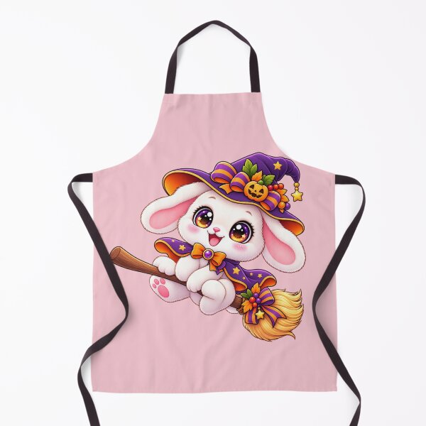 Item preview, Kawaii Bunny on Broomstick Sticker Art – Cute Chibi Halloween Illustration designed and sold by MagicMakerPh.