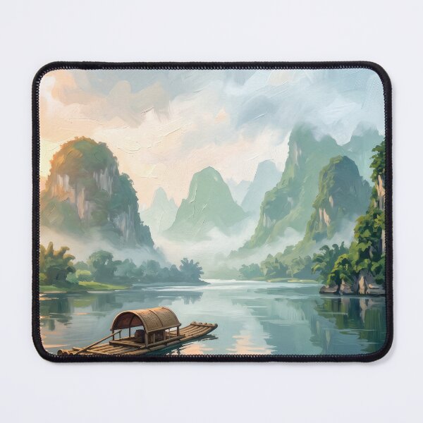 Item preview, Li River Guilin Karst Mountains designed and sold by RedPeaStudio.