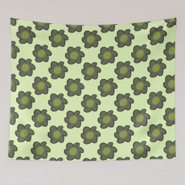 Item preview, Retro Sage Green Flower Pattern - 70s Y2K Floral Aesthetic designed and sold by CaramelCo.