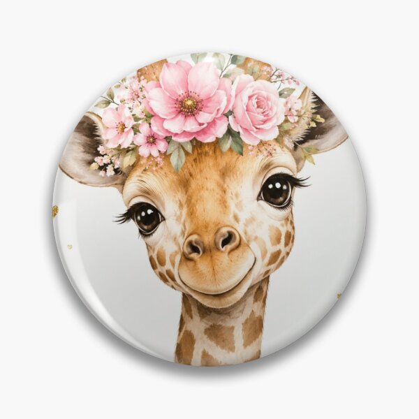 Item preview, Floral Giraffe Nursery Wall Art designed and sold by dragonflame1339.