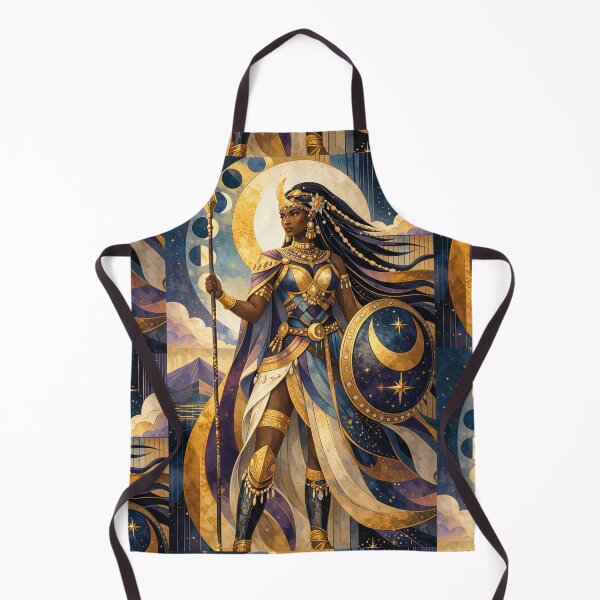 Item preview, A painting of African warrior Queen Ahosi with spear and shield designed and sold by GalleryKauffeld.