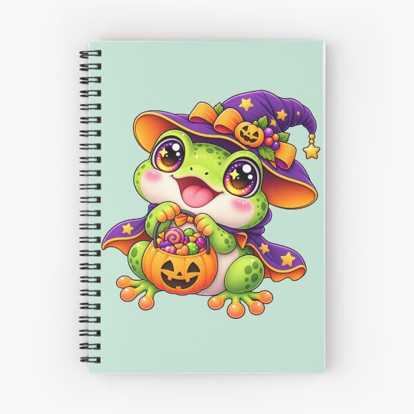 Item preview, Kawaii Tree Frog Candy Bucket Sticker Art – Cute Chibi Halloween Print designed and sold by MagicMakerPh.