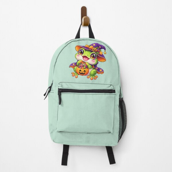 Item preview, Kawaii Tree Frog Candy Bucket Sticker Art – Cute Chibi Halloween Print designed and sold by MagicMakerPh.