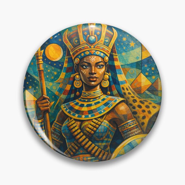Item preview, African warrior Queen Ahosi - a cubist painting designed and sold by GalleryKauffeld.