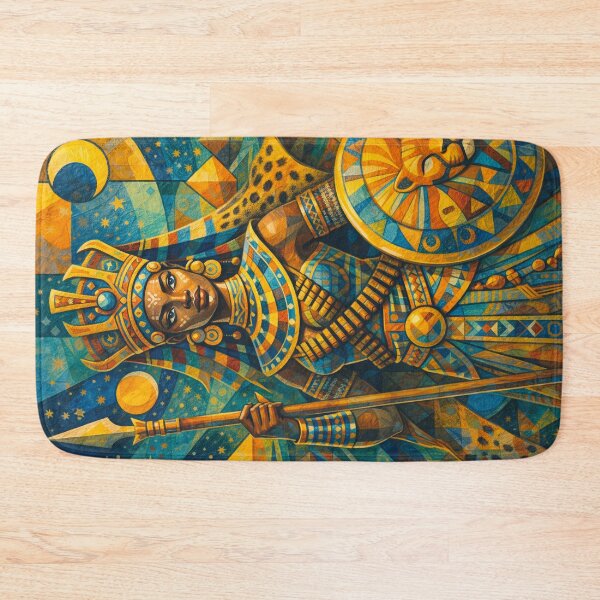 Item preview, African warrior Queen Ahosi - a cubist painting designed and sold by GalleryKauffeld.