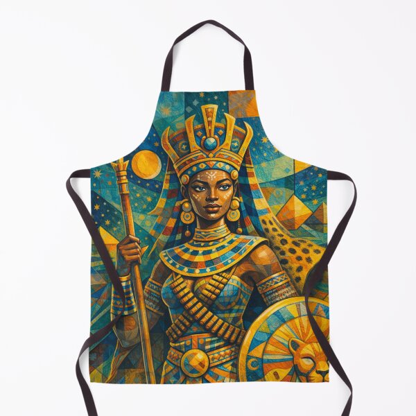 Item preview, African warrior Queen Ahosi - a cubist painting designed and sold by GalleryKauffeld.
