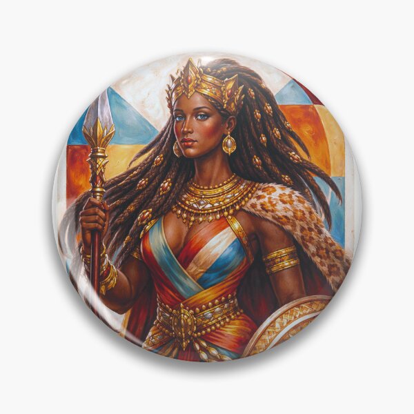 Item preview, A painting of African warrior Queen Ahosi  designed and sold by GalleryKauffeld.