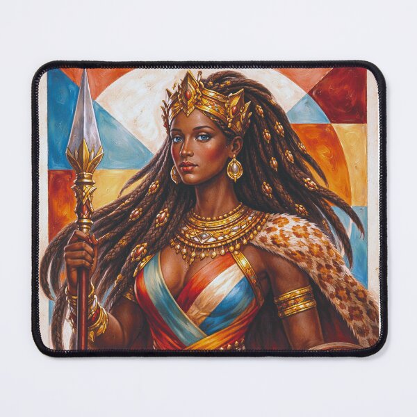 Item preview, A painting of African warrior Queen Ahosi  designed and sold by GalleryKauffeld.