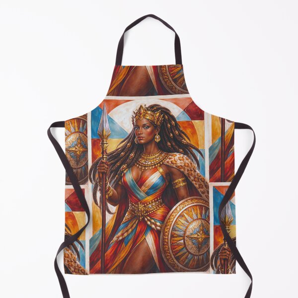 Item preview, A painting of African warrior Queen Ahosi  designed and sold by GalleryKauffeld.